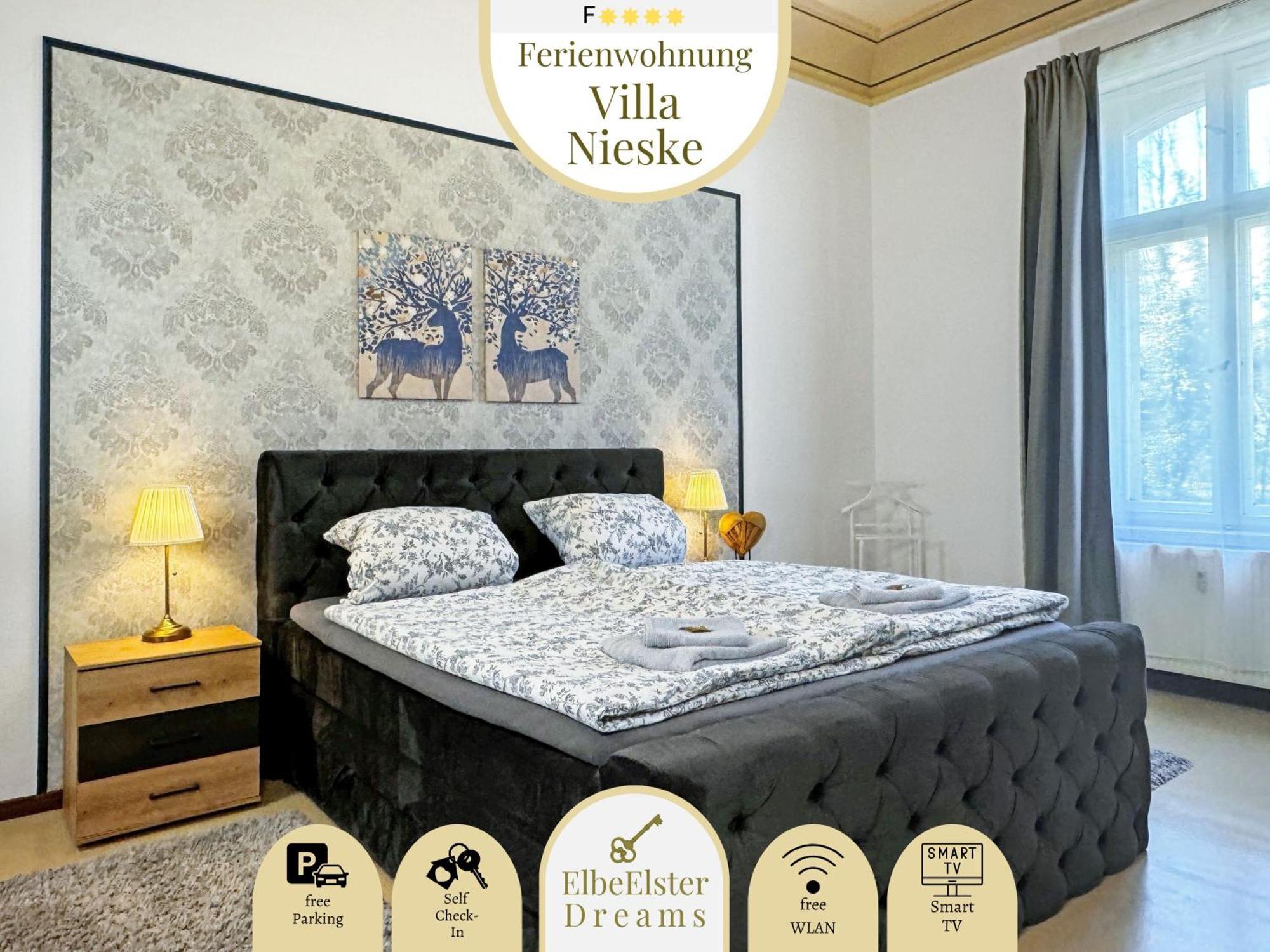 Ferienwohnung Villa Nieske - Jugendstil Denkmal, Free Wlan & Parken, Self Check-In, Smart-Tv Herzberg  Екстериор снимка